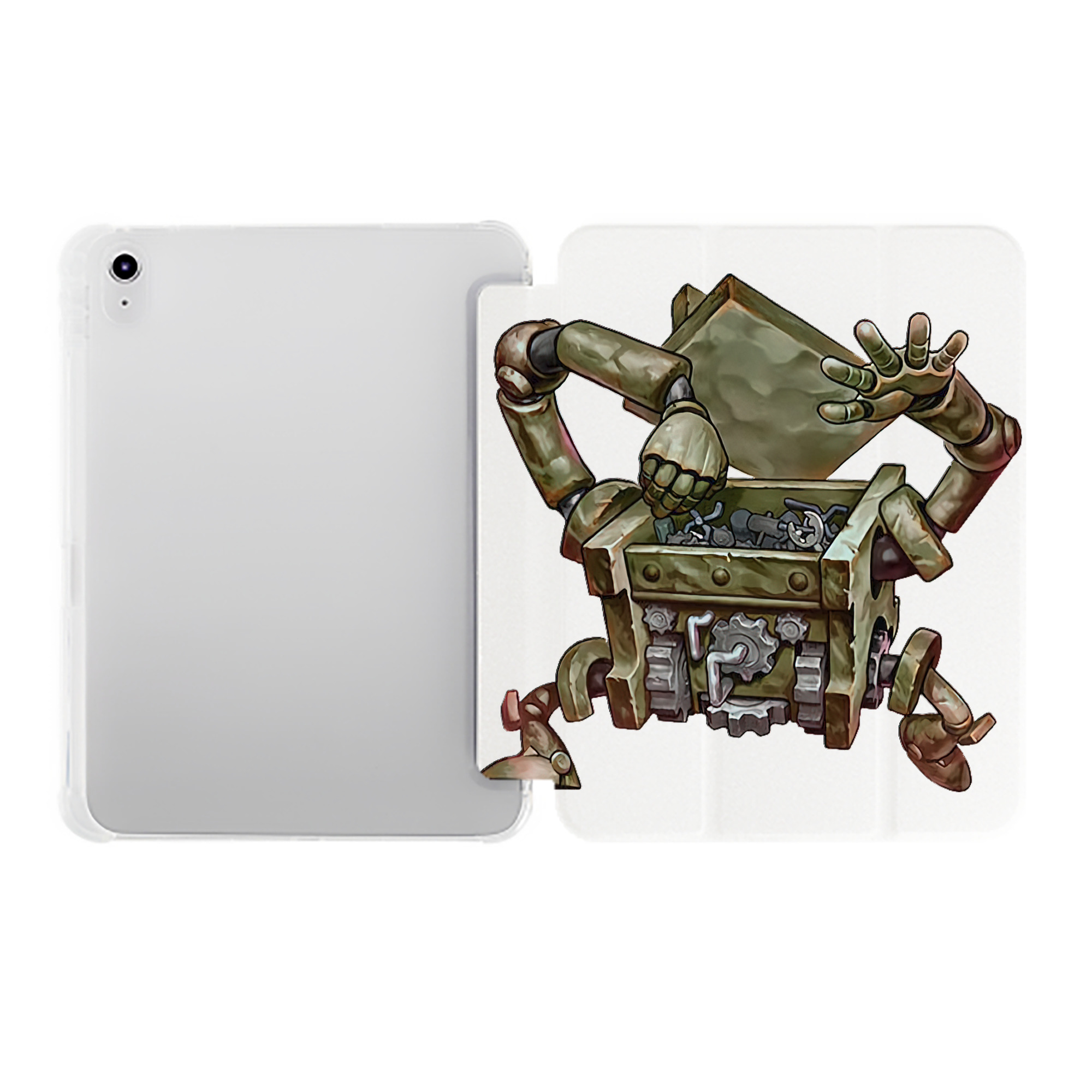 （画像用） 遊☆戯☆王 Yu-Gi-Oh! IPad ケース ペン収納付き 三つ折りスタンド PUレザー×シリコン 対応機種9.5/10.5/10.9インチ